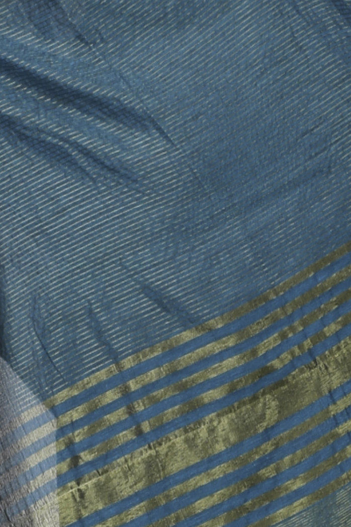 Botel Green Blended Cotton Tama Hand Loom Saree (1205)